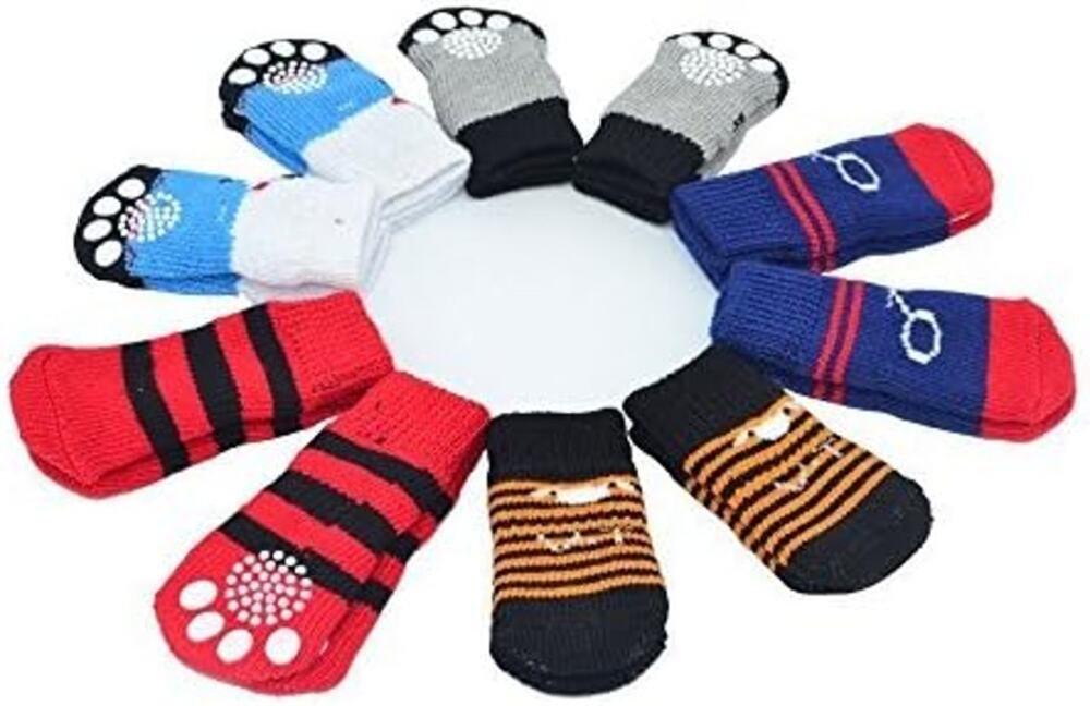 CONXKI Traction Control Cotton Indoor Dog Socks